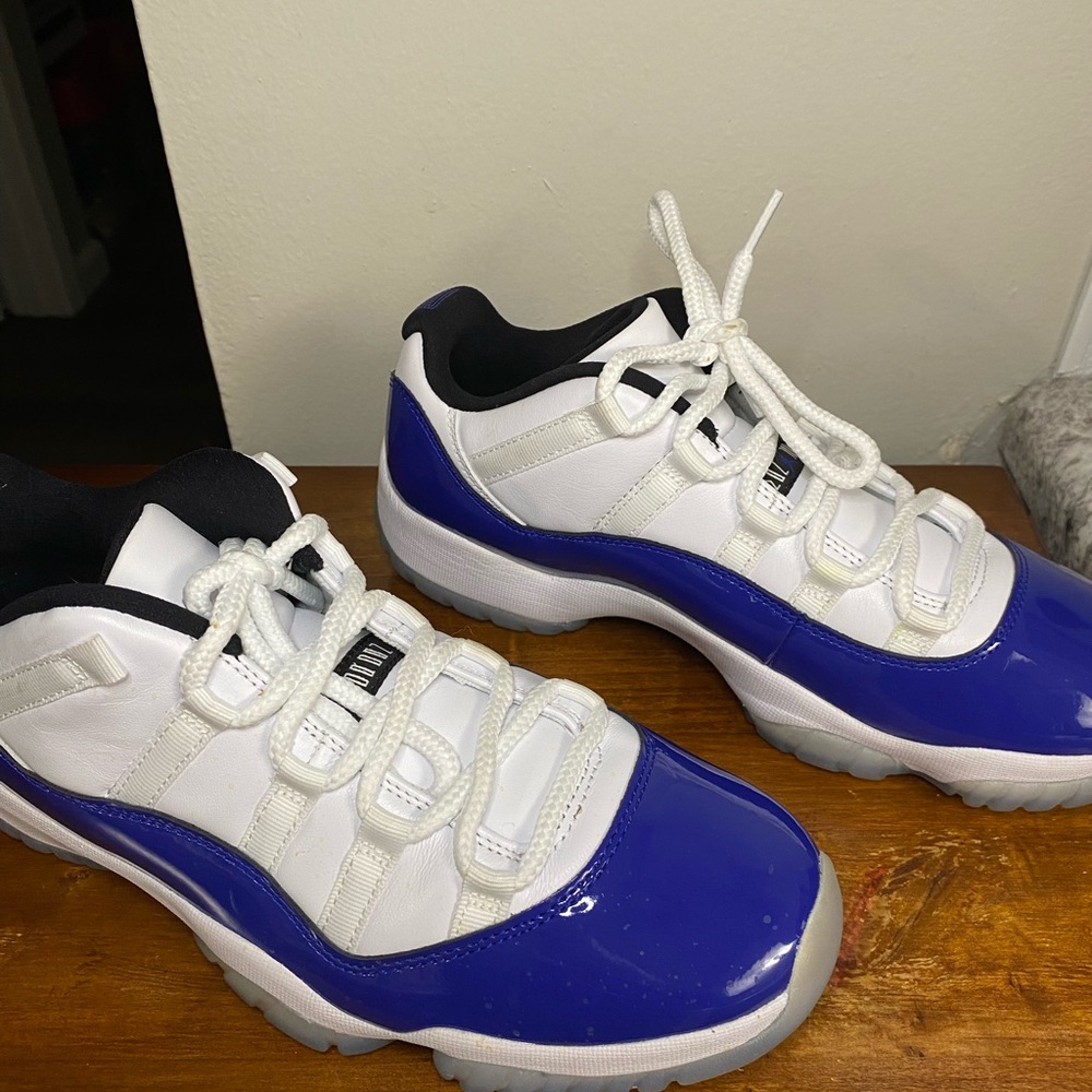 Jordan Kids White and Blue Sneakers